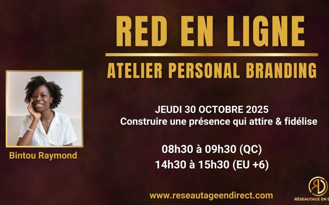 RED – Atelier Personal Branding – Réserver en Ligne