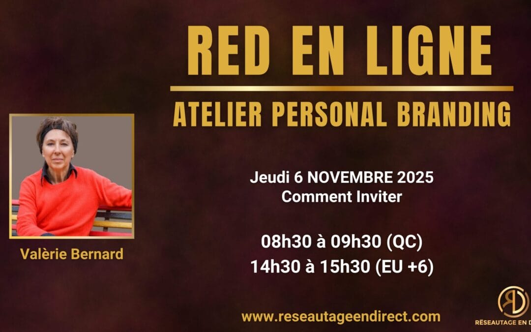 RED Conférence en Ligne – Réserver Ici