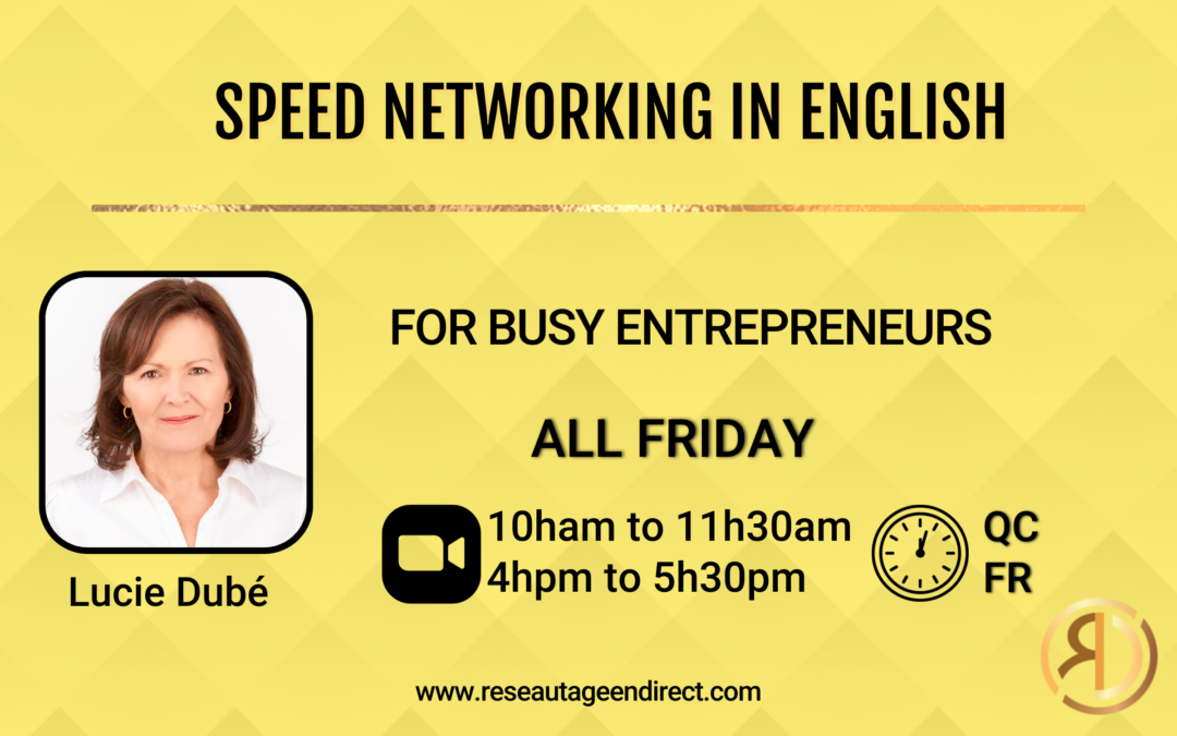 SPEED NETWORKING IN ENGLISH – FRIDAY
