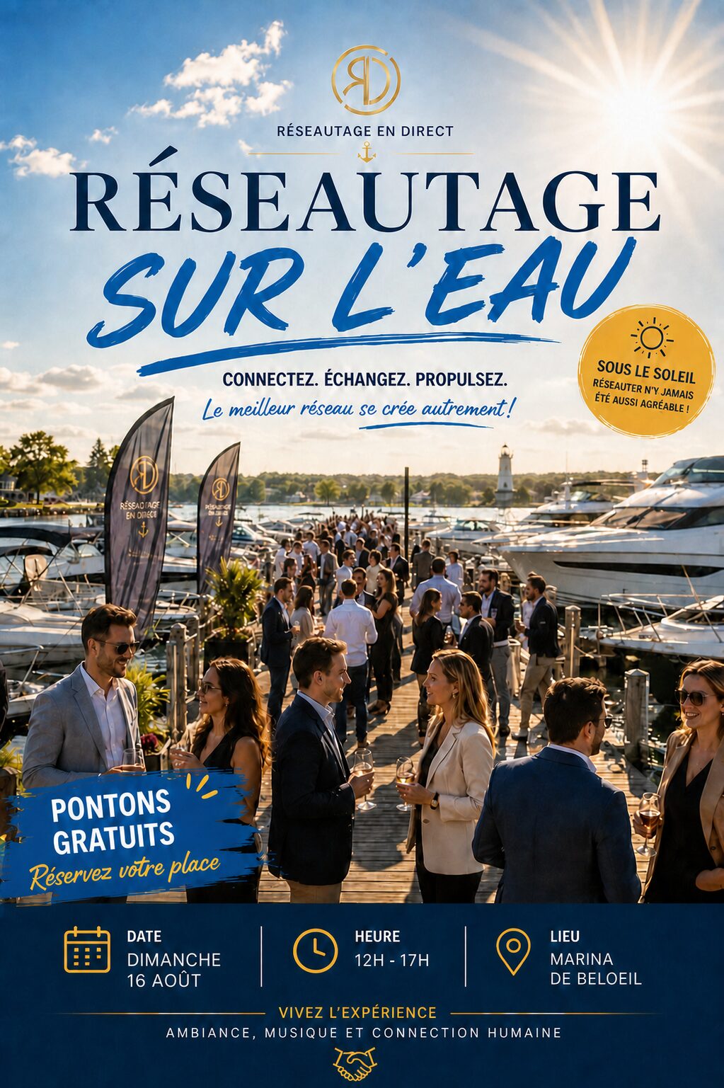 Réseautage sur l’eau – dimanche 16 août