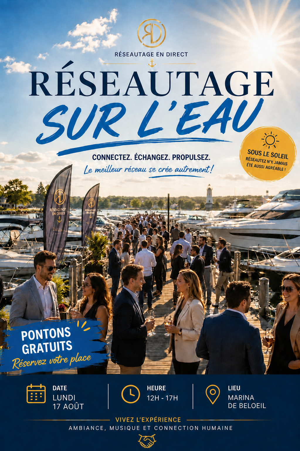 Réseautage sur l’eau – lundi 17 août