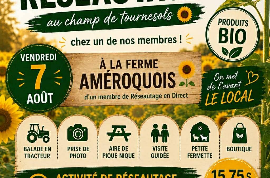 Événement de Réseautage au Champ de Tournesols