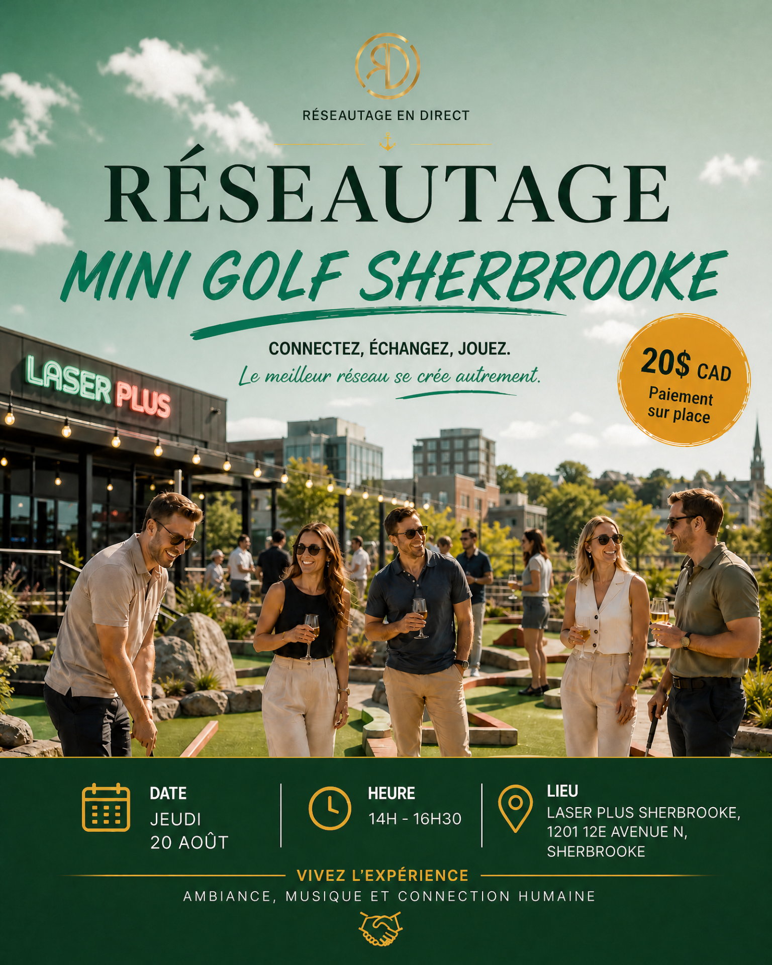 Mini Golf Reseautage Sherbrooke – Couleurs Vertes
