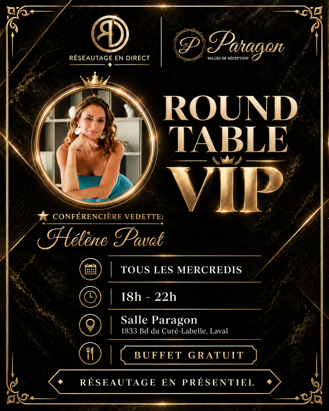 Round Table VIP – Helene Pavot Conferenciere Vedette