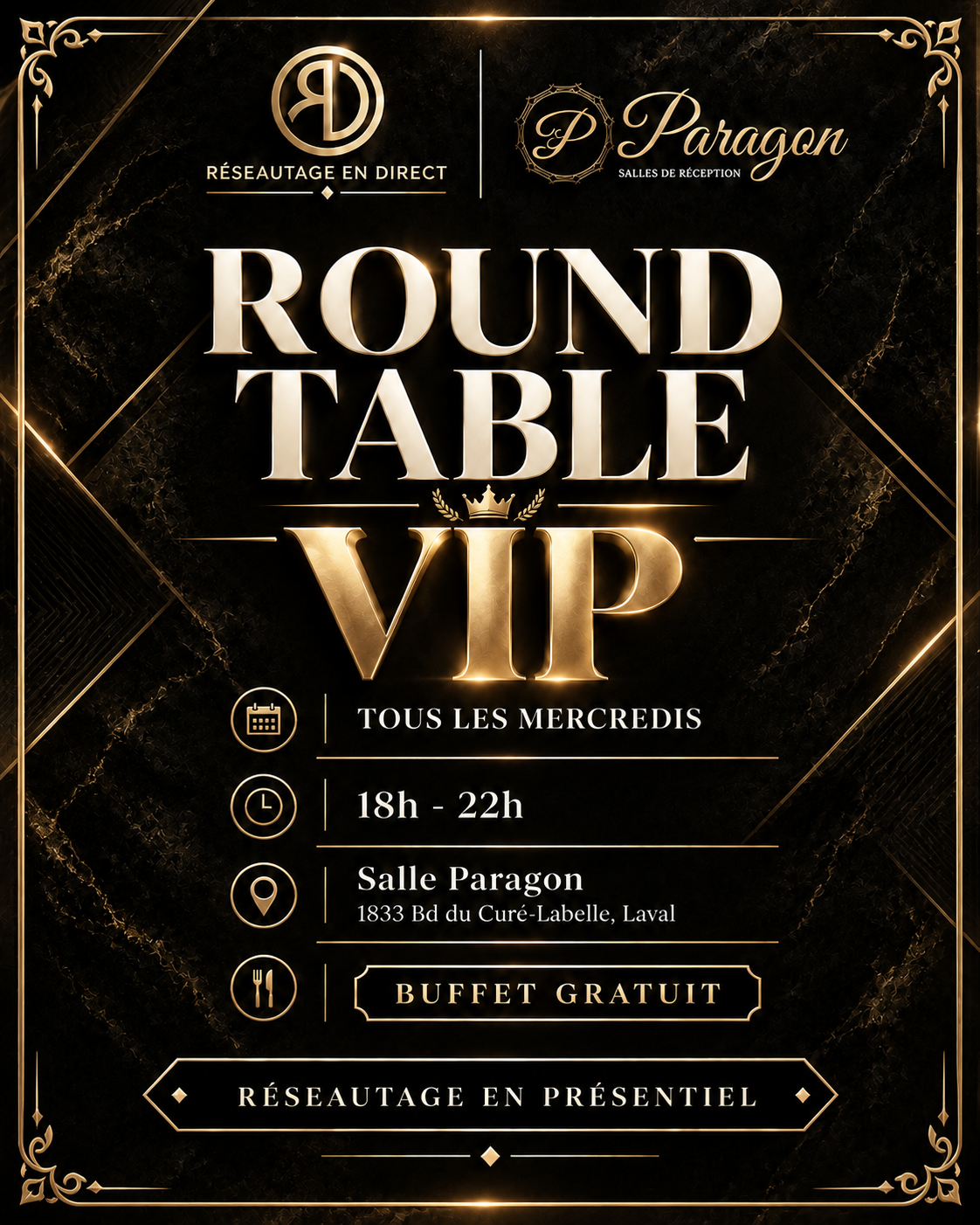 Round Table VIP – version premium enrichie